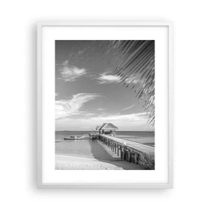 Póster en marco blanco - ¿Un recuerdo o un sueño? - 40x50 cm