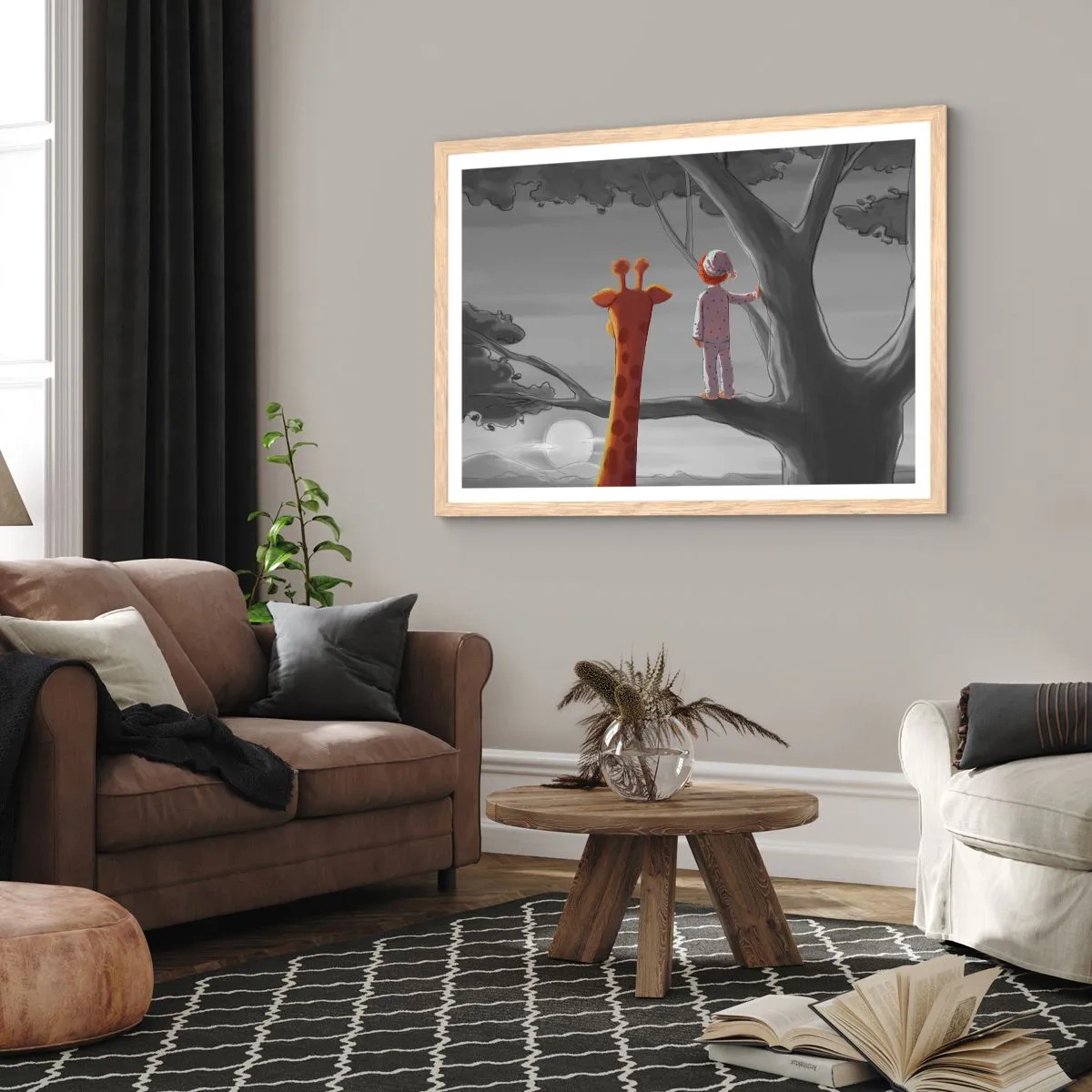 Póster en marco roble claro - ¿Está sucediendo de verdad? - 100x70 cm