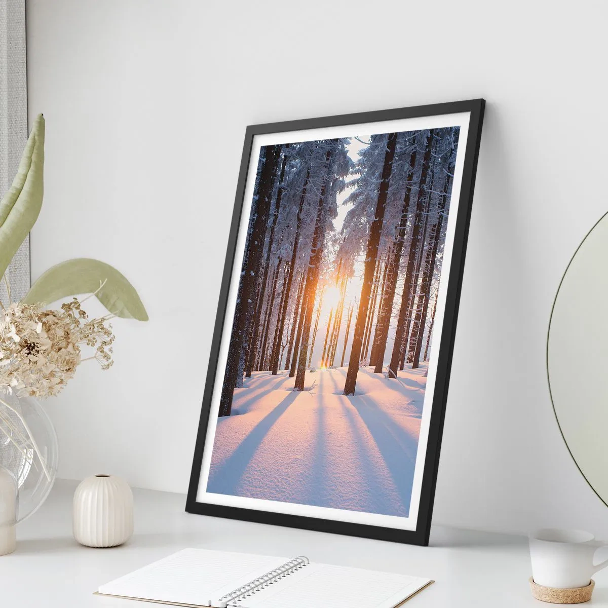 Póster en marco negro - Claramente en blanco y negro - 61x91 cm