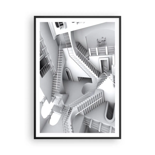 Póster en marco negro - Paradojas del espacio - 70x100 cm