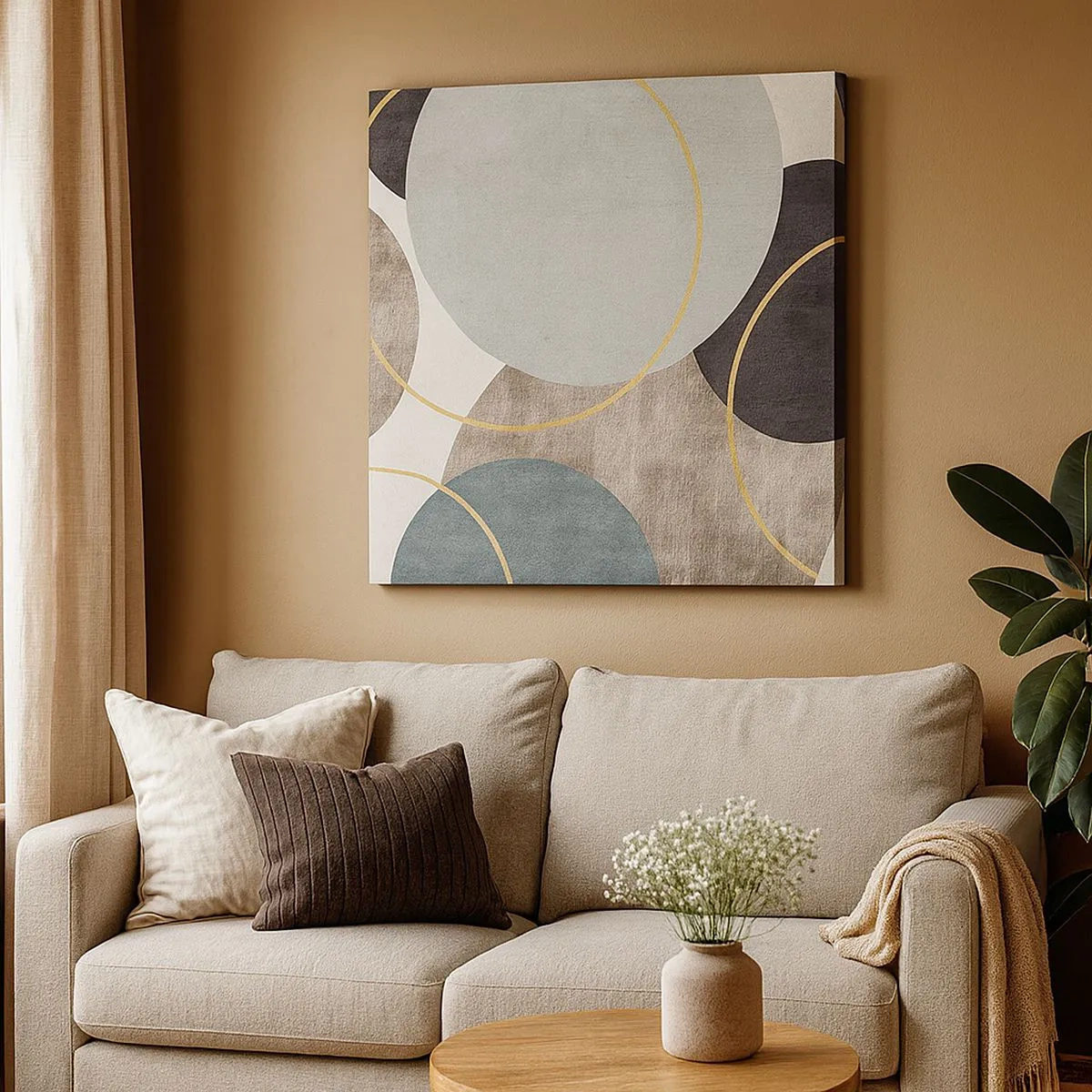 Cuadro sobre lienzo - Impresión de Imagen - Círculo tras círculo - 30x30 cm