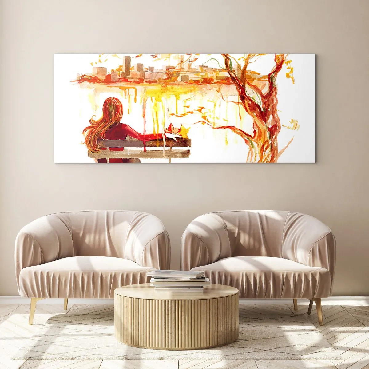 Cuadro sobre vidrio - Impresiones sobre Vidrio - Un momento de reflexión - 100x40 cm