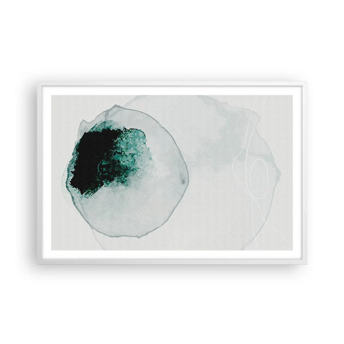Póster en marco blanco - En una gota de agua - 91x61 cm