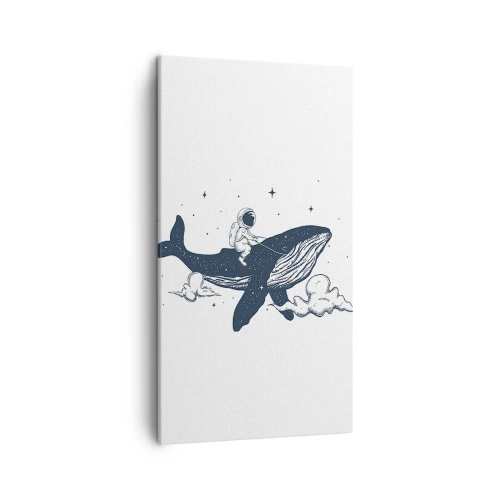 Cuadro sobre lienzo - Impresión de Imagen - Una aventura cósmica - 45x80 cm