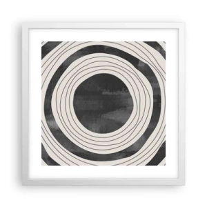 Póster en marco blanco - En el centro mismo - 40x40 cm