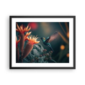 Póster en marco negro - Una vida verdaderamente colorida - 50x40 cm