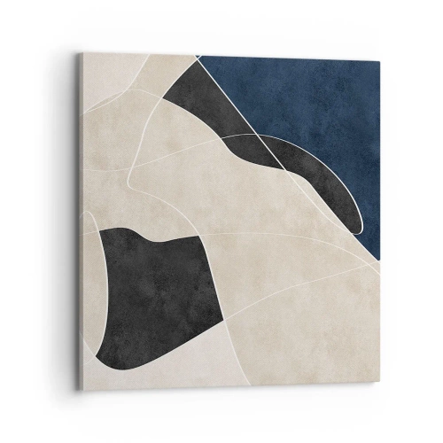 Cuadro sobre lienzo - Impresión de Imagen - Composición abstracta - contraste de colores - 70x70 cm