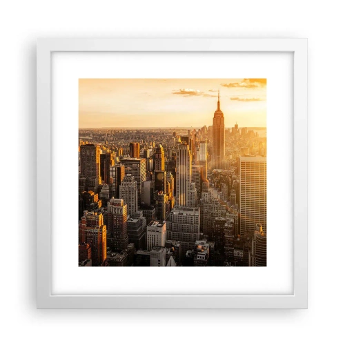 Póster en marco blanco - Creciendo al sol - 30x30 cm