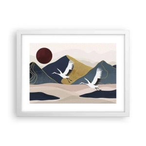 Póster en marco blanco - Y el día ha vuelto a pasar volando - 40x30 cm