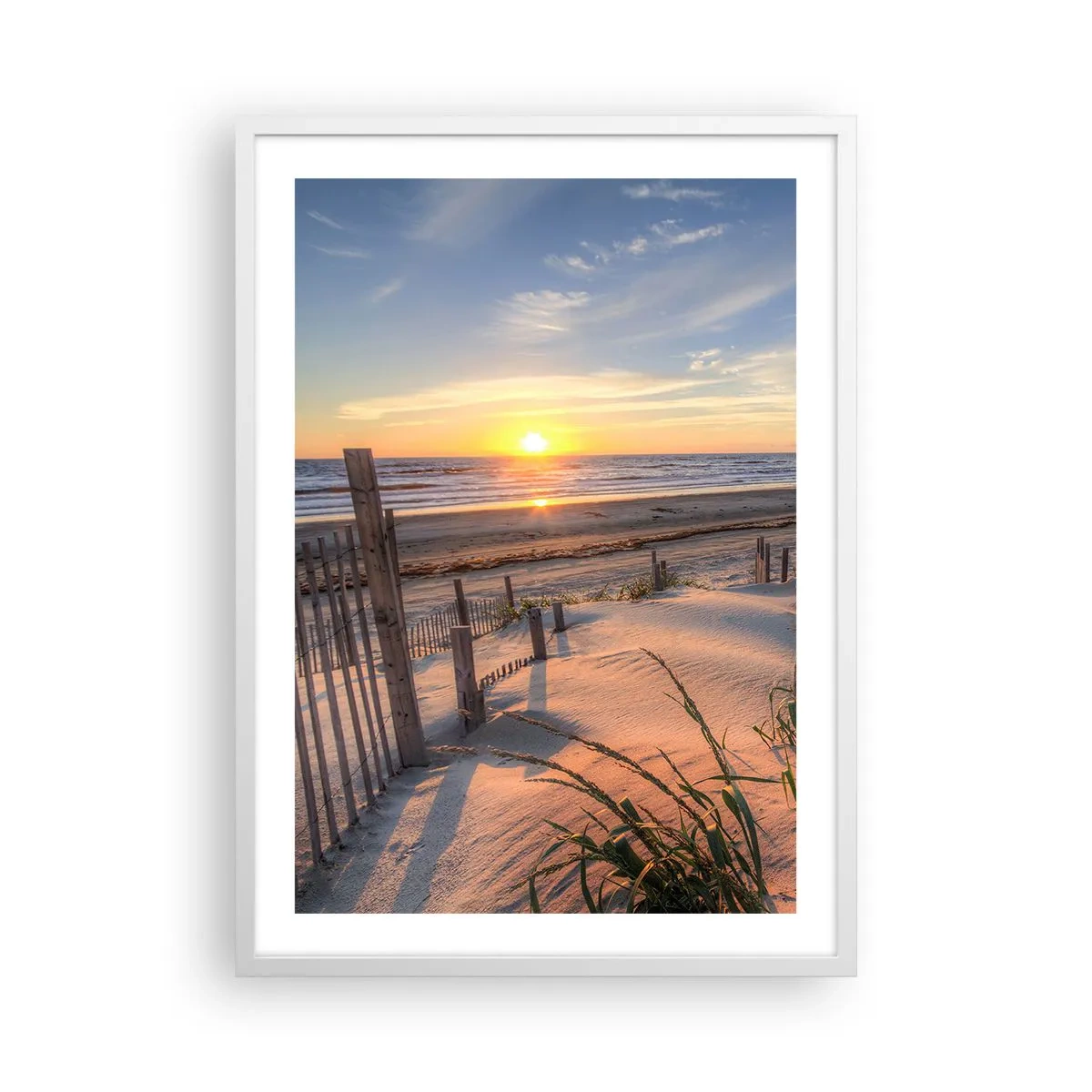 Póster en marco blanco - El resplandor y la sombra del viento - 50x70 cm