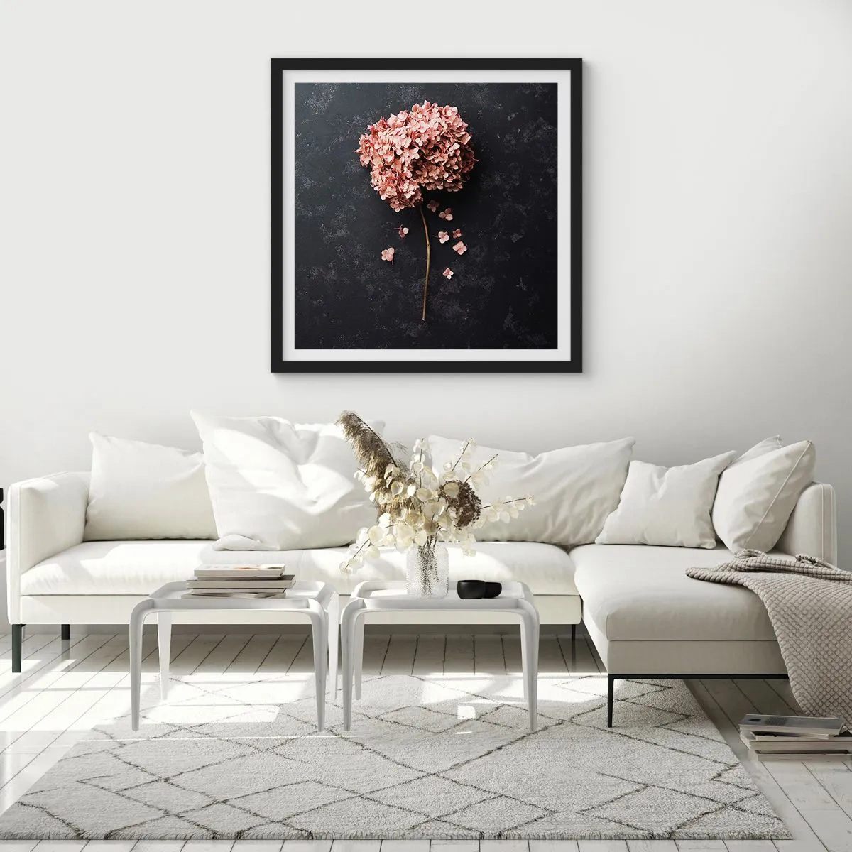 Póster en marco negro - Un signo verdaderamente romántico - 40x40 cm