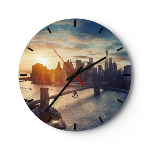 Reloj de pared - Reloj de vidrio - Un monumento a la cultura occidental - 40x40 cm