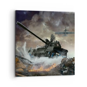 Cuadro sobre lienzo - Impresión de Imagen - La batalla es terrible y hermosa - 70x70 cm