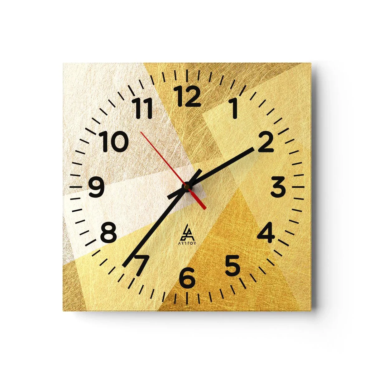 Reloj de pared - Reloj de vidrio - Tiempo de geometría - 30x30 cm