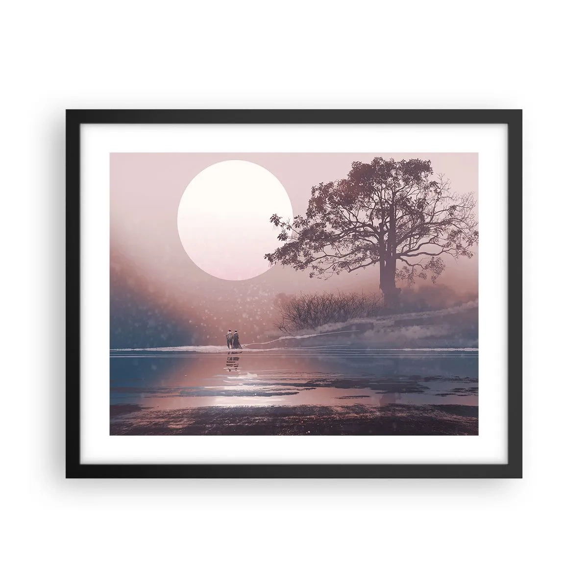 Póster en marco negro - Rarezas nocturnas - 50x40 cm