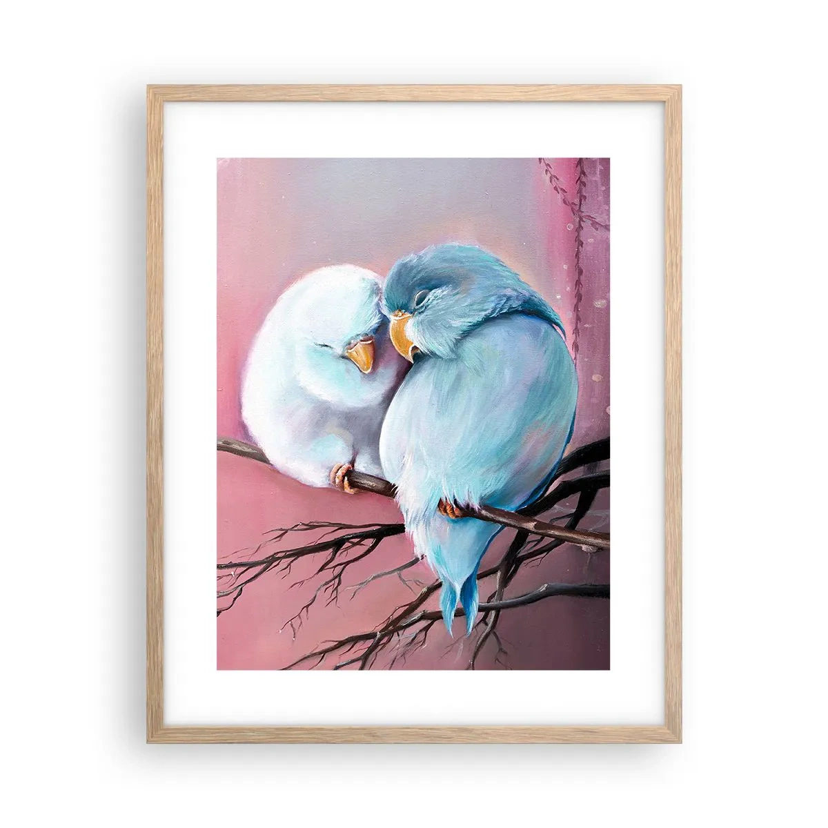 Póster en marco roble claro - Qué añadir aquí... - 40x50 cm