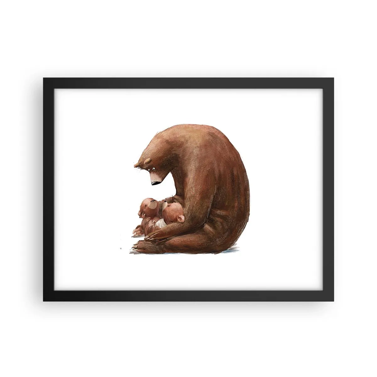 Póster en marco negro - Dulces sueños, niños - 40x30 cm