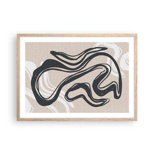 Póster en marco roble claro - Expresión multiplicada - 70x50 cm