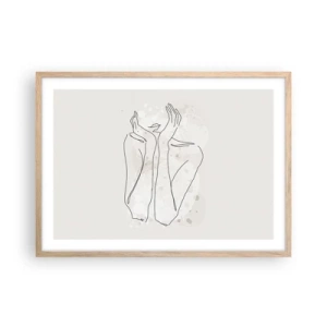 Póster en marco roble claro - Un momento de ensueño - 70x50 cm