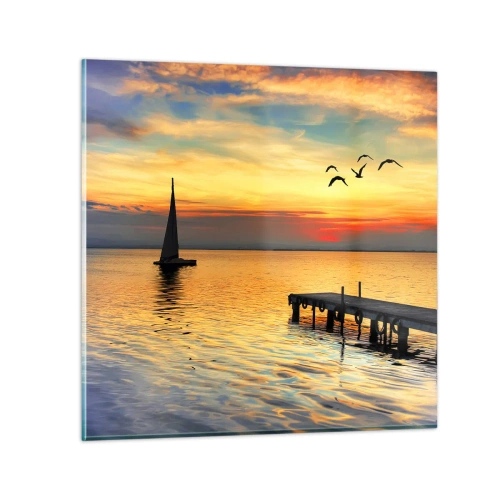 Cuadro sobre vidrio - Impresiones sobre Vidrio - Regresos nocturnos - 40x40 cm