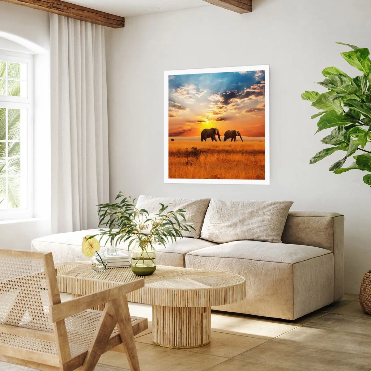 Póster - Un paseo en familia - 50x50 cm