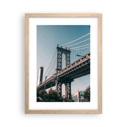 Póster en marco roble claro - Sobre el fluir de la ciudad - 30x40 cm