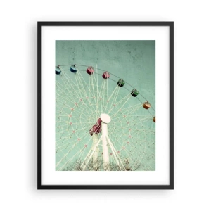 Póster en marco negro - Te invitamos a jugar - 40x50 cm