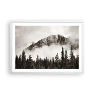 Póster en marco blanco - Gobernante de granito - 70x50 cm