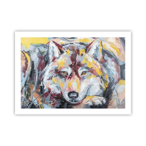 Póster - Pinceladas de lobo - 70x50 cm