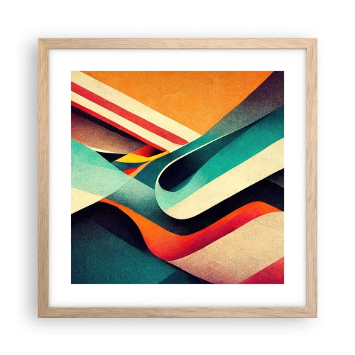 Póster en marco roble claro - Composición intensa - 40x40 cm