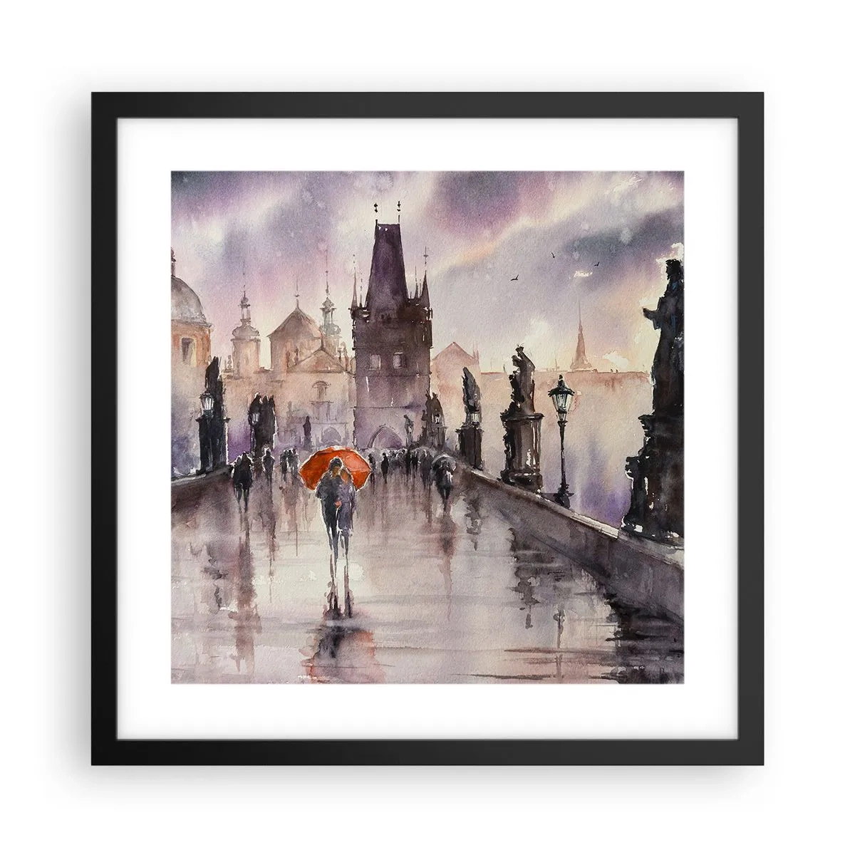 Póster en marco negro - La gente no cambia - 40x40 cm