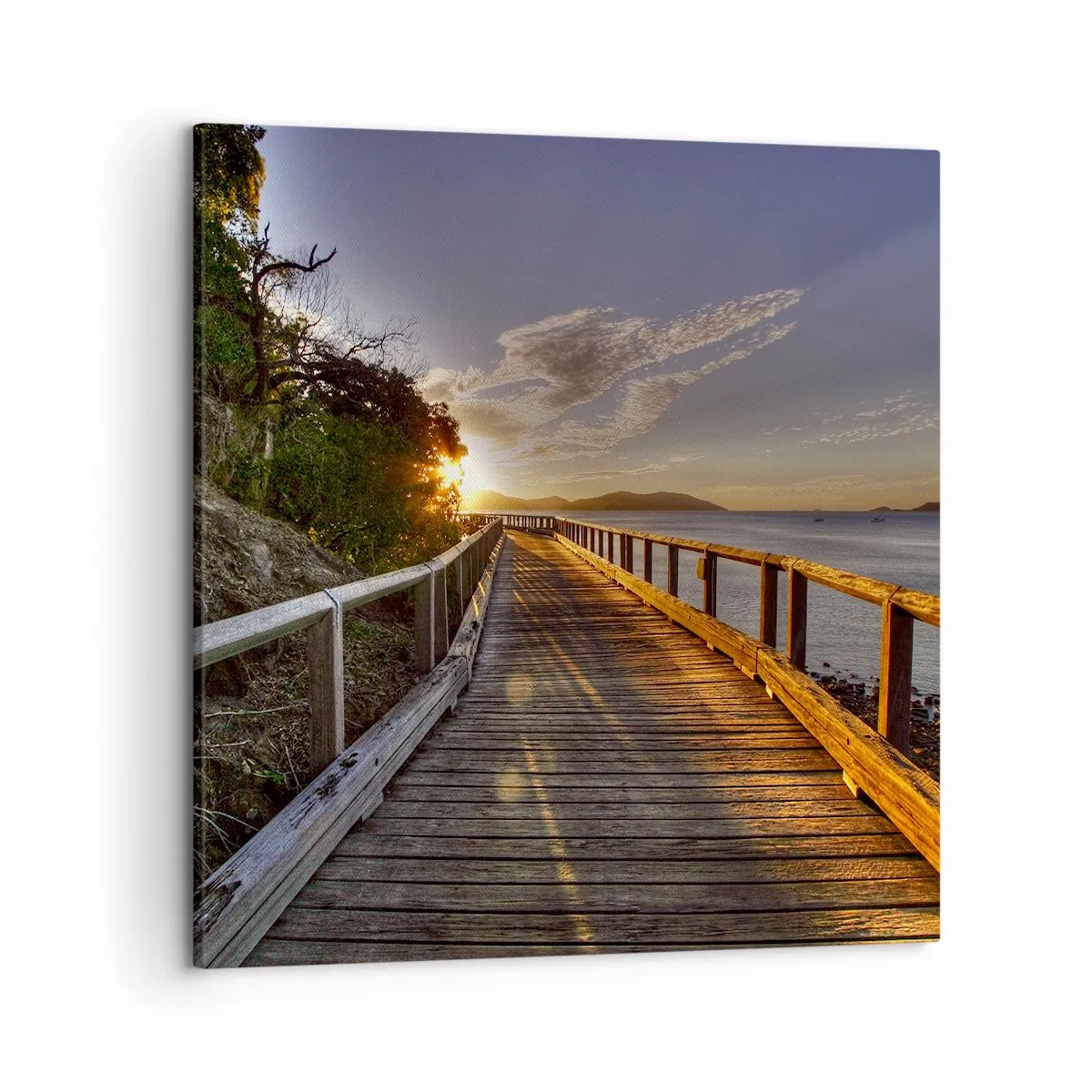Cuadro sobre lienzo - Impresión de Imagen - Camina, sigue caminando hacia el sol - 50x50 cm