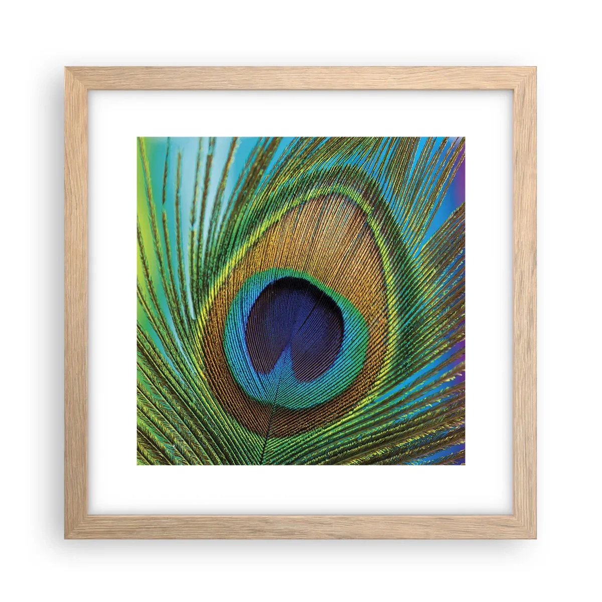 Póster en marco roble claro - Cara a cara - 30x30 cm