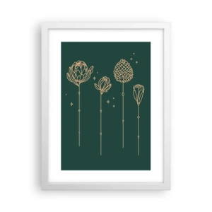 Póster en marco blanco - La familia vegetal - 30x40 cm
