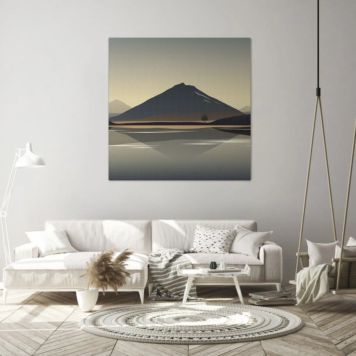 Cuadro sobre lienzo - Impresión de Imagen - Reflejo de espejo - 50x50 cm