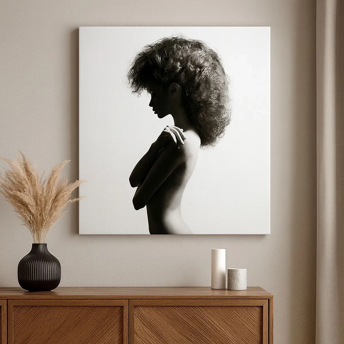 Cuadro sobre lienzo - Impresión de Imagen - Como una flor en un tallo delgado - 30x30 cm