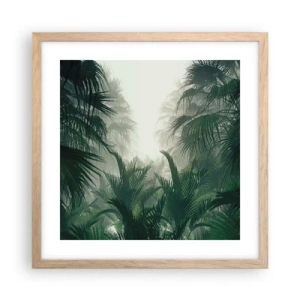 Póster en marco roble claro - Misterio tropical - 40x40 cm