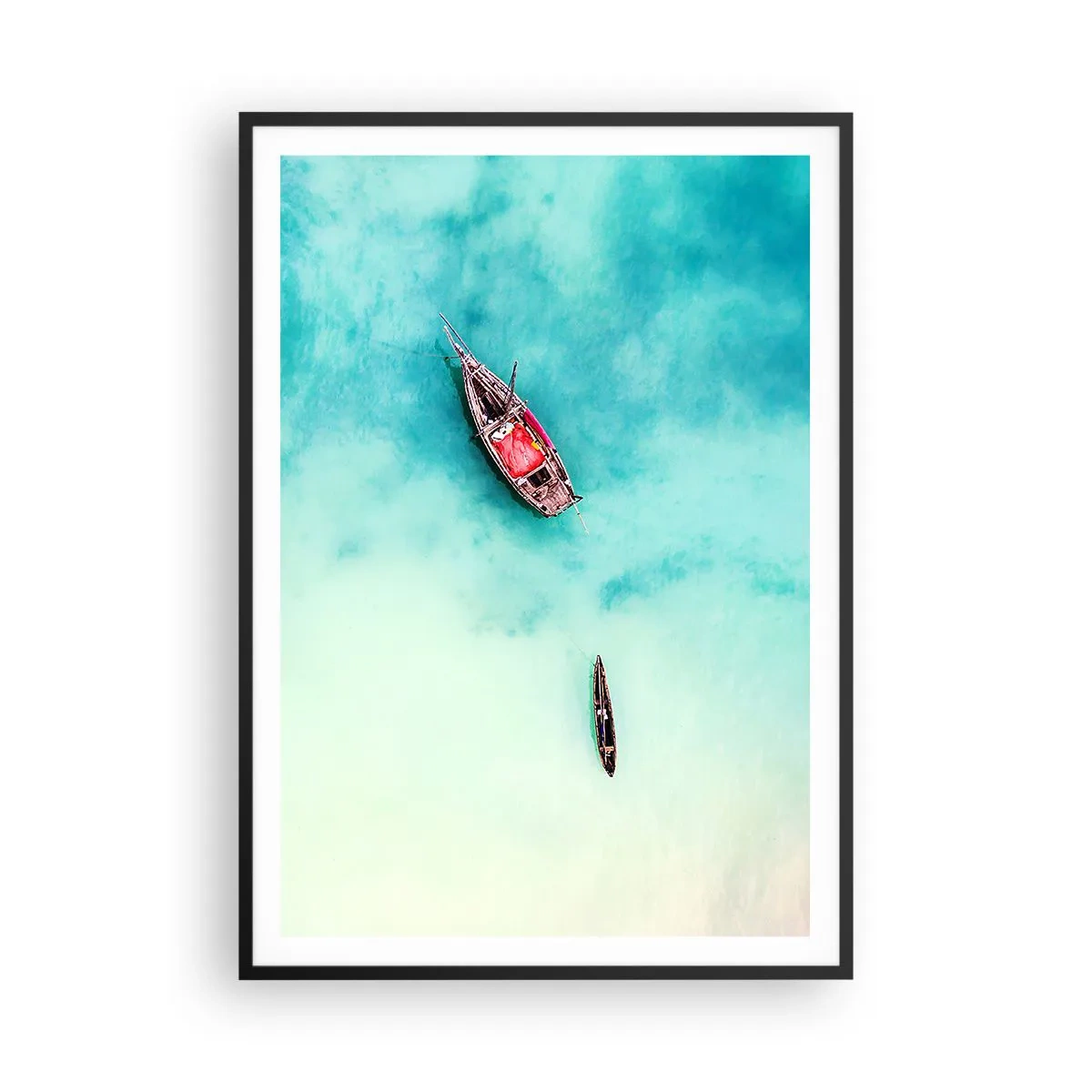 Póster en marco negro - Porque en las playas de Zanzíbar, cuando las aguas se desbordan... - 70x100 cm