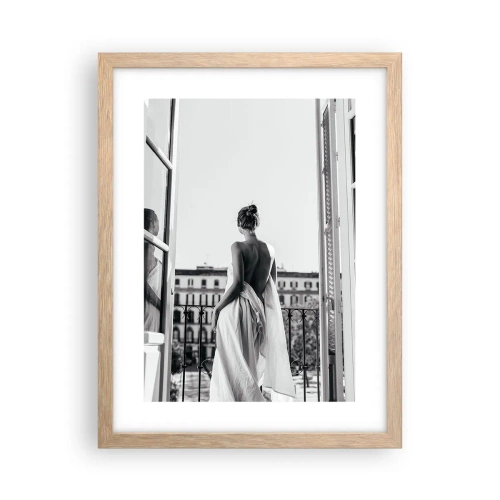 Póster en marco roble claro - Despertar de los sentidos - 30x40 cm