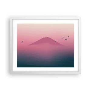 Póster en marco blanco - Sobre las nubes - 50x40 cm