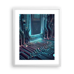 Póster en marco blanco - Mi forma de pensar - 40x50 cm