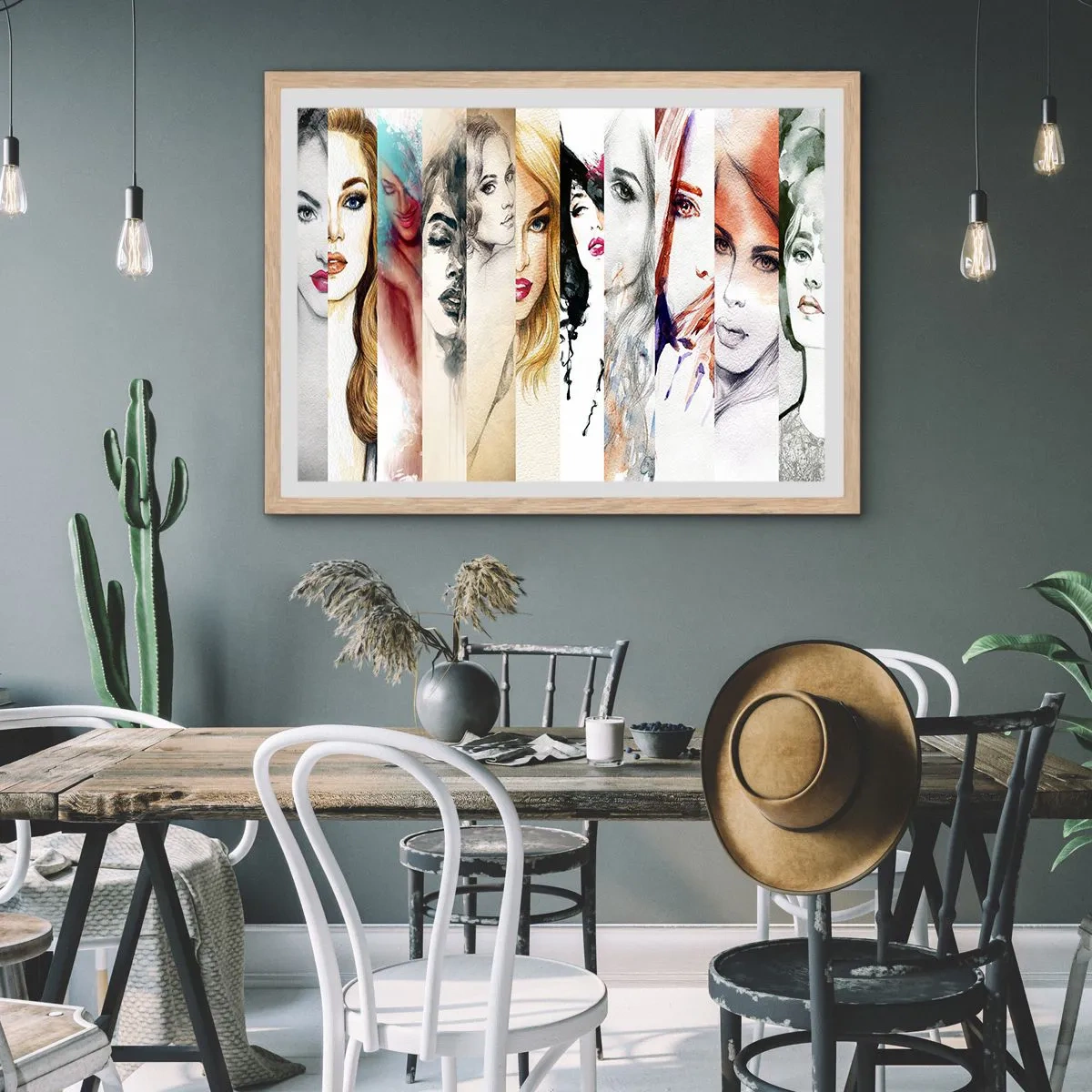 Póster en marco roble claro - Y siempre eres tú - 70x50 cm