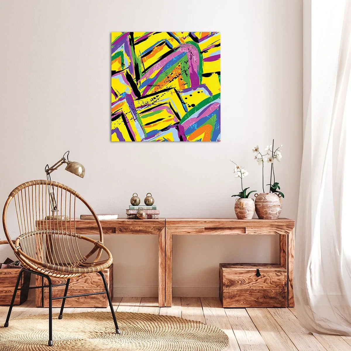 Cuadro sobre lienzo - Impresión de Imagen - Grita de alegría - 30x30 cm