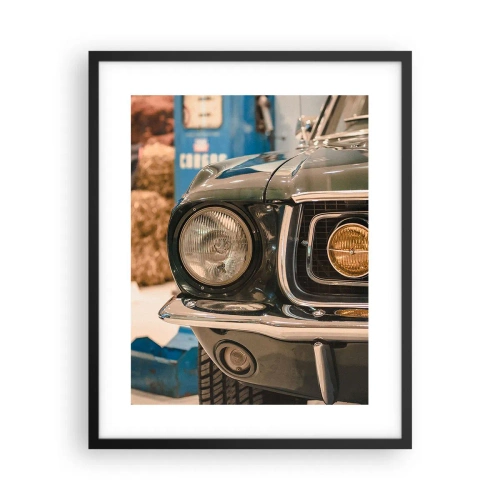 Póster en marco negro - Encuentro con una leyenda - 40x50 cm