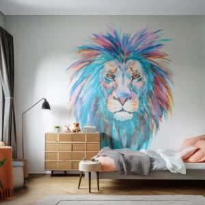 Fotomural Standard Eco - Aura electrizante - animales, León, Abstracción - 450x315 cm