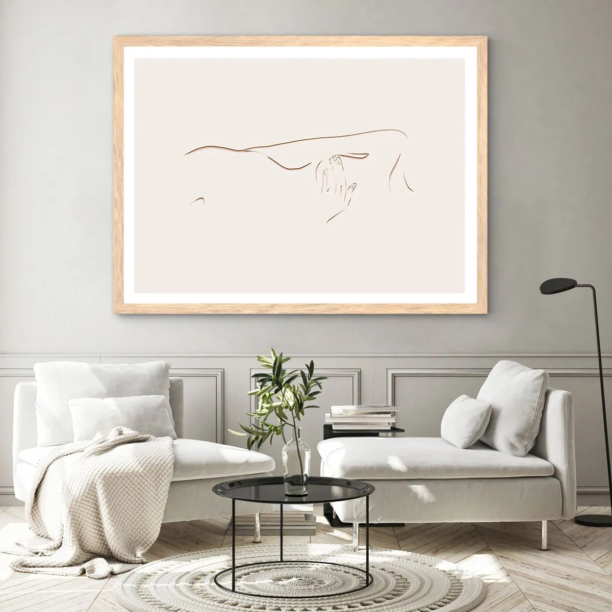 Póster en marco roble claro - La forma del deseo - 40x30 cm