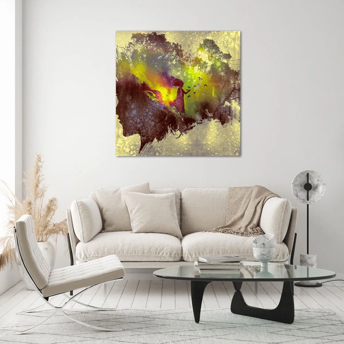 Cuadro sobre vidrio - Impresiones sobre Vidrio - La madre naturaleza - 50x50 cm