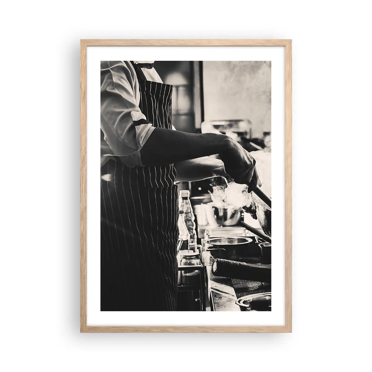 Póster en marco roble claro - Alquimia de sabores - 50x70 cm