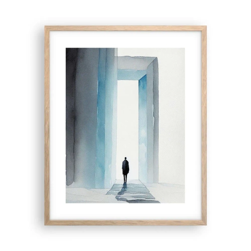 Póster en marco roble claro - Vivir sin límites - 40x50 cm