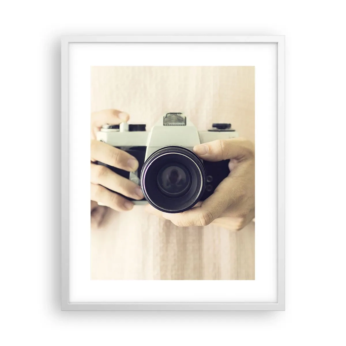 Póster en marco blanco - Una visión diferente - 40x50 cm